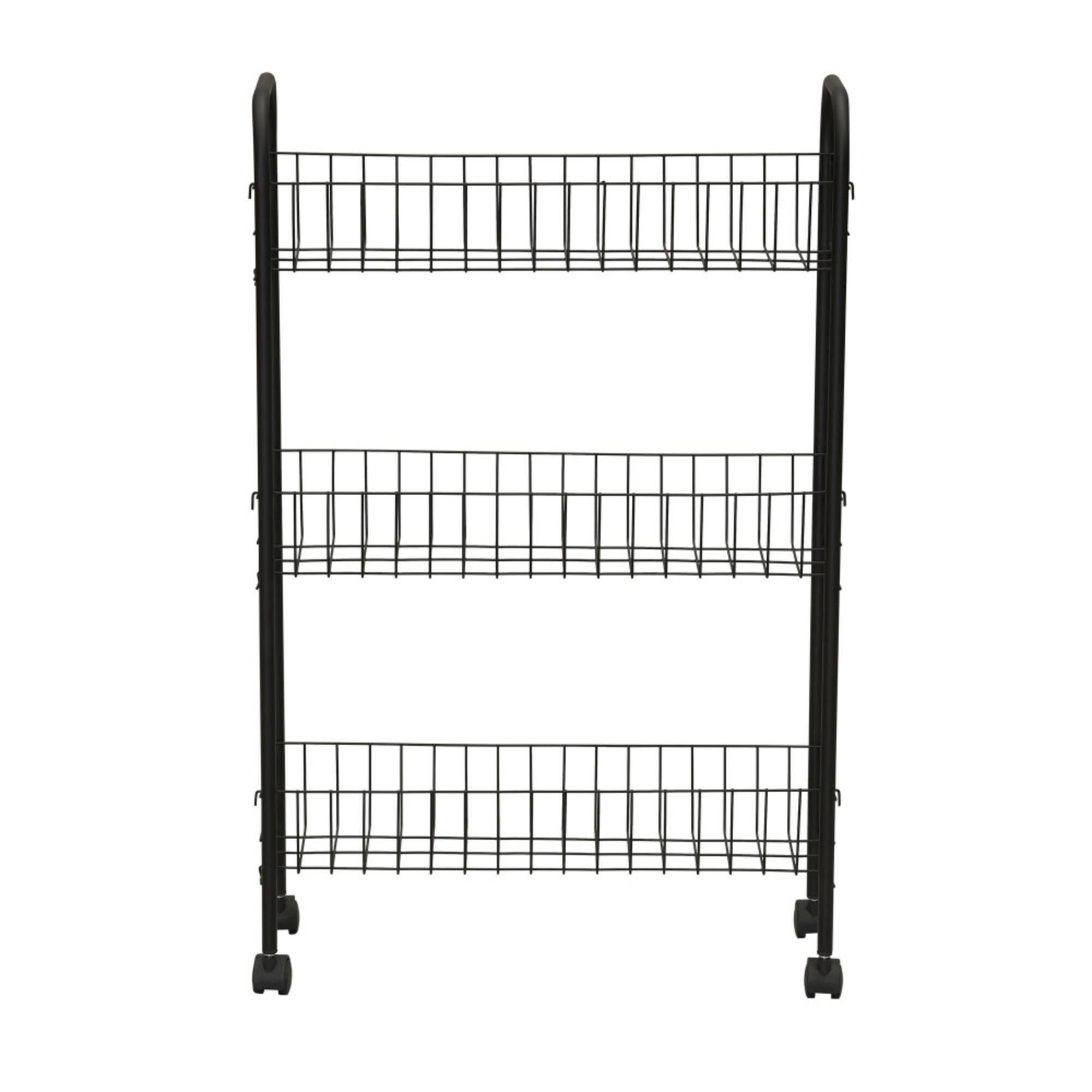 Household Essentials 30" Slim 3-Shelf Storage & Utility Cart